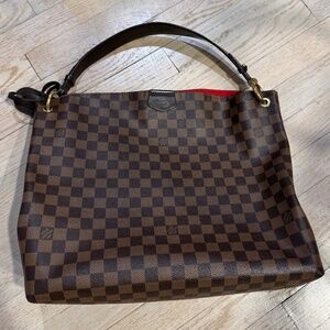 Graceful MM Louis Vuitton Bag 16.1x13.8x5.5 in, Damier Ebene canva